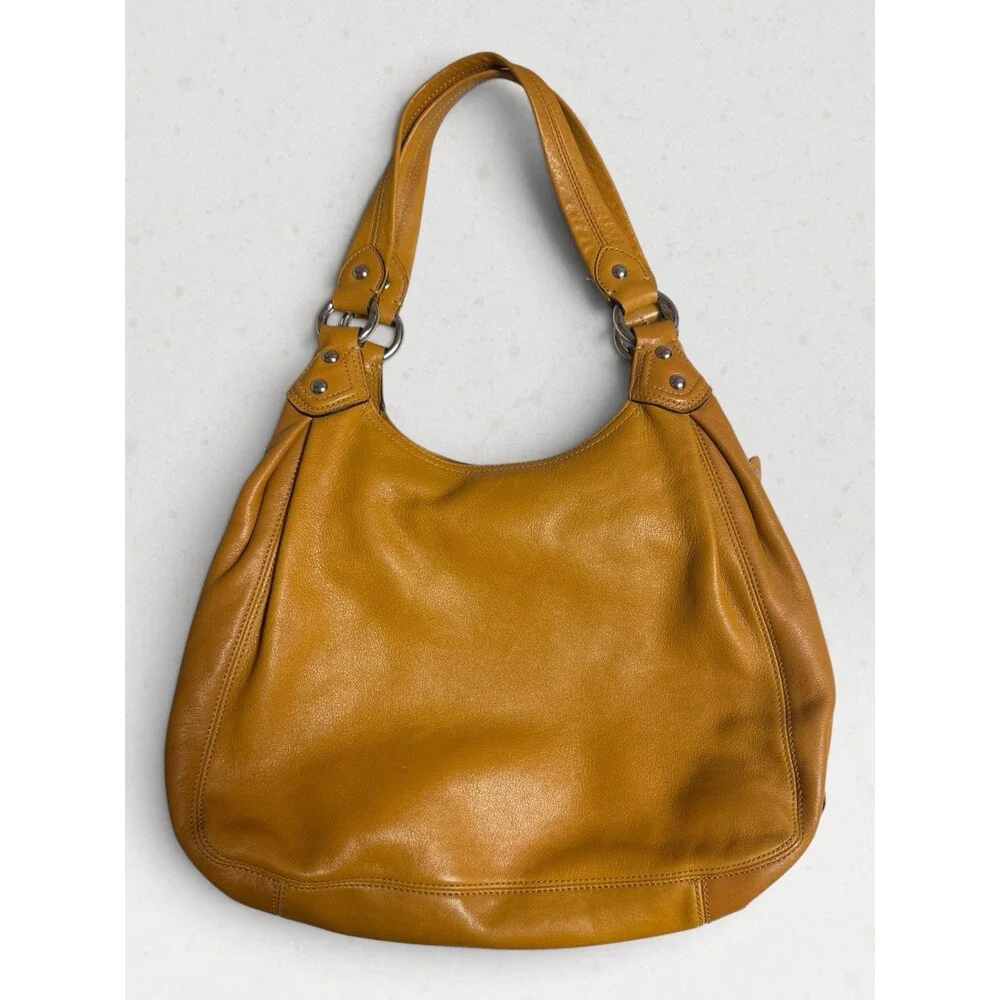 Coach Vintage MADISON MAGGIE Brown Leather Shoulder Bag Purse Y2k Satchel